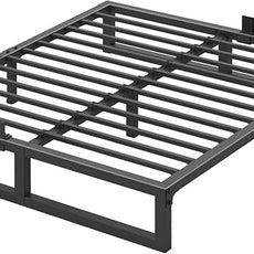 10 inch Full Size Bed Frame Low Profile Metal Platform Frames with Mattress Slide Stopper,Heavy Steel Slats Support,No Box Spring Needed,Noise Free,Non-Slip,Easy Assembly
