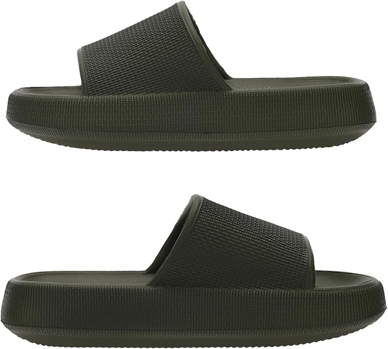 Joomra Pillow Slippers for Women and Men Non Slip Quick Drying Shower Slides Bathroom Sandals | Ultra Cushion | Thick Sole