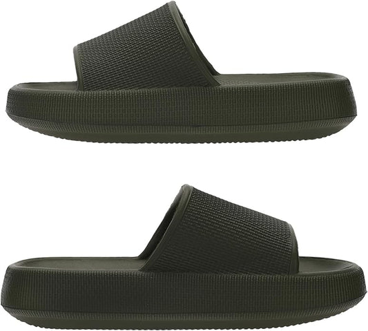 Joomra Pillow Slippers for Women and Men Non Slip Quick Drying Shower Slides Bathroom Sandals | Ultra Cushion | Thick Sole