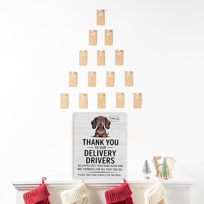 YCYD Delivery Drivers Sign, Thank You to Our Delivery Driver Snack Sign Friends Besties Colleagues Gifts, for Front Door Office Bedroom Living Room Home Decorations