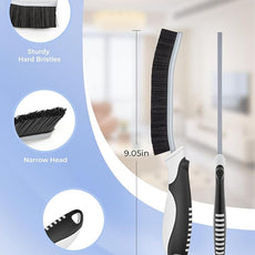 Crevice Cleaning Brushes, Scrub Brush for Hard to Reach Small Space, Home Essentials, Cleaning Supplies, Cleaning Tools for Household Use, Bathroom, Shower, Kitchen, Toilet, Window (3, Blue)