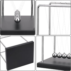 QLKUNLA Newtons Cradle Balance Balls Science Physics Gadget Desktop Decoration Kinetic Motion Toy for Home and Office(7 Beads) (7 Beads)