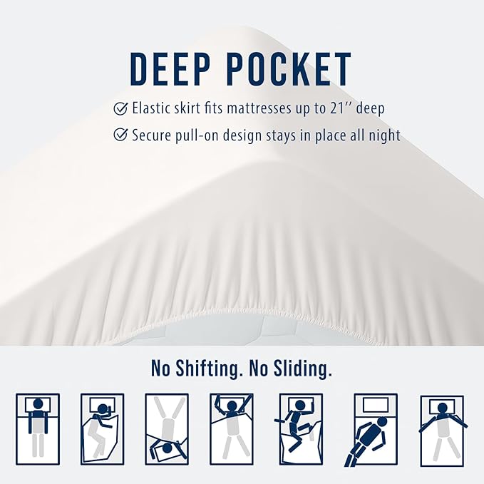 OLANLY California King Quilted Fitted Mattress Pad – Soft Down Alternative Pillow Top Mattress Topper, Cooling Breathable Mattress Cover, Machine Washable Deep Pocket Mattress Protector, Off White