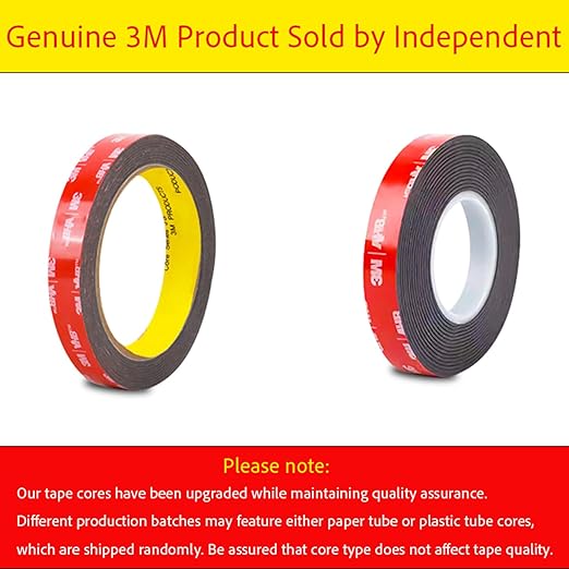 Double Sided Tape Heavy Duty, Waterproof Mounting Foam Tape, 16.5ft Length, 1.77in Width, High Temperature Resistant Adhesive Tape for Car, LED Strip Light, Office Decor, Made of 3M VHB Tape.