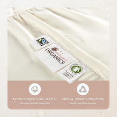 100% Cotton Organic Mattress Pad - Breathable & Cooling Mattress Protector Twin XL Size - Premium 300GSM Quilted and Noiseless Machine Washable Organic Cotton Mattress Protector (Ivory, Twin XL)