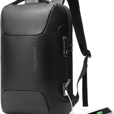 BANGE Genuine Leather Laptop Backpack Fits 15.6 Inch,Anti Theft Business Back Pack with TSA Lock, Office Work Backpack with USB3.0 Charging Port for Men and Women…