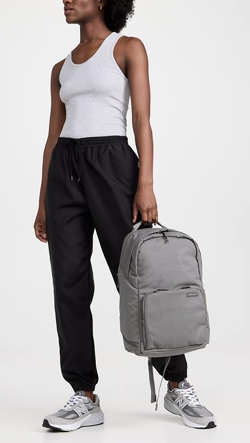 BREVITE The Backpack- Casual daypack backpacks for every function. Compact but spacious 18L aesthetic traveling backpack with laptop compartment. (Charcoal Grey)