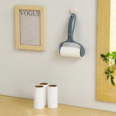 Lint Roller for Couch Furniture Dog Cat Bed Balliard Table Lint Remover for Pet Hair Ergonomic T Handle with 4 Extra Sticky Rolls (Navy Black)