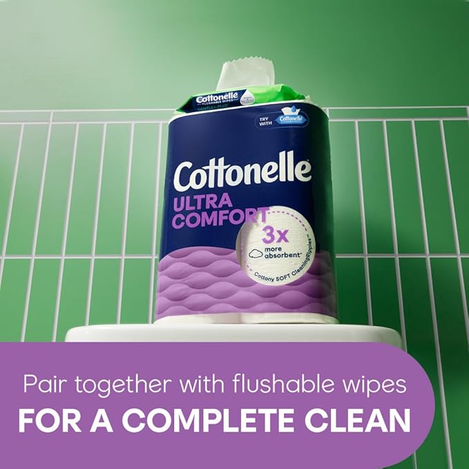 Cottonelle Ultra Comfort Toilet Paper, 9 Mega Rolls = 36 Regular Rolls, Packaging May Vary
