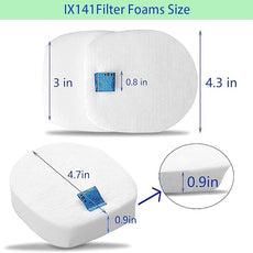 IX140 IX141 IX142 Filters, Vacuum Filters for Shark Rocket Pet Pro IZ140 IZ140C IZ141C IZ162H IZ362H IZ440H IZ462H IZ482H IZ483H Stick Vacuums, Part 616FJ140 and 617FJ140, 6 Pack Foam and Kit