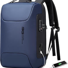 BANGE Anti Theft Business Backpack Fits 15.6 Inch Laptop,Lock Backpack with USB3.0 Charging Port for Office Work,Slim Laptop Backpack for Men and Women