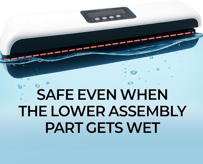 Cordless Vacuum Sealing Machine 85Kpa Powerful Suction One-Touch Operation No Lid Pressing Required - Compact Food Preservation for Home Use with 20 Pre-Cut Pouches