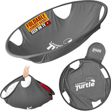 Laundry Turtle Collapsible Laundry Basket | Revolutionary Foldable Laundry Hamper | Innovative Laundry Basket for Dirty Clothes Washing & Dryer Removal Portable Laundry Grabber (Grey, Large)