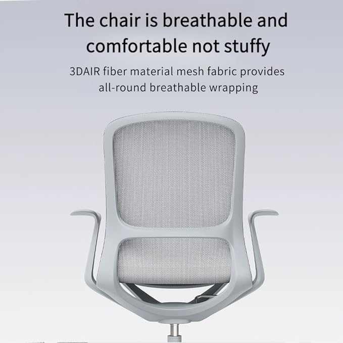 Ergonomic Mesh Office Chair with Lumbar Support, Multicolor Rolling Task Chair, Adjustable Computer Desk Seating for Home Office (Blue)