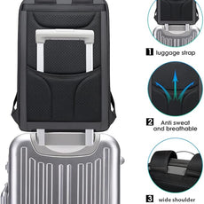 BANGE Anti Theft Backpack，Smart Business Laptop Fits 15.6 Inch Notebook, Work Backpack with USB Charging Port for Men and Women…