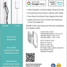 Smart Sleek Socket: Universal Outlet Concealer with Wi-Fi Smart Power Strip