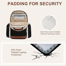 Laptop Backpack for Women Bookbag: 17 inch Work School Backpacks with Pouch Pocket for Large Capacity Cup & USB Charger College Book Bag Travel Business Nurse Teacher Bookbags Anti-theft Back Pack