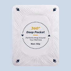 Unikome California King Mattress Pad Waterproof - Ergonomic Quilted Fitted Cal King Mattress Topper, 5-Layers Noiseless Washable Mattress Protector Cover with 8