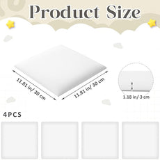 4 Pack Wall Padding for Playroom Peel and Stick Headboard 11.81
