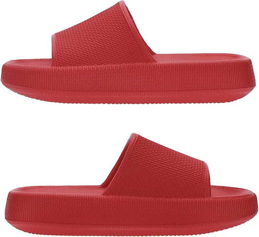 Joomra Pillow Slippers for Women and Men Non Slip Quick Drying Shower Slides Bathroom Sandals | Ultra Cushion | Thick Sole