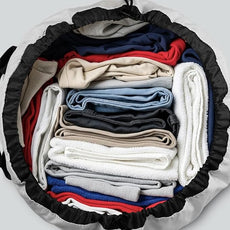 Laundry Bag with Shoulder Straps and Mesh Pocket Laundry Backpack Large Portable Laundry Hamper for College Laundromat Apartment