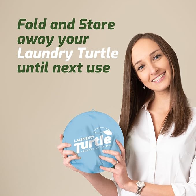 Laundry Turtle Collapsible Laundry Basket | Revolutionary Foldable Laundry Hamper | Innovative Laundry Basket for Dirty Clothes Washing & Dryer Removal Portable Laundry Grabber (Aqua, Large)