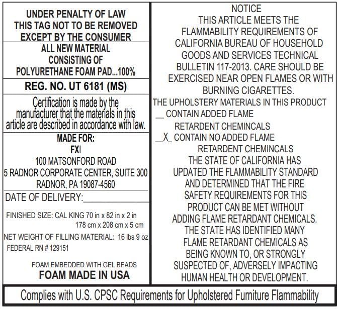 Amazon Basics Queen Mattress Topper, Cooling Gel-Infused, CertiPUR-US Certified, 2 Inches, Blue