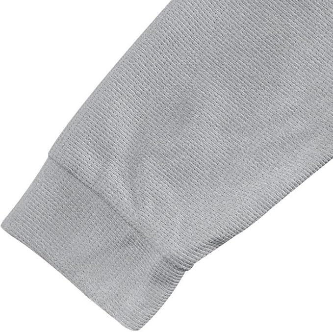Men's Warm Waffle Top - 1/4 Button Round Neck Solid Color Casual Sweatshirt for Daily Vacation Wear