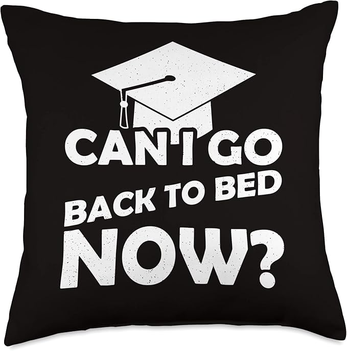 Funny Graduation Graduated Graduate Student Sarcastic Humor Throw Pillow