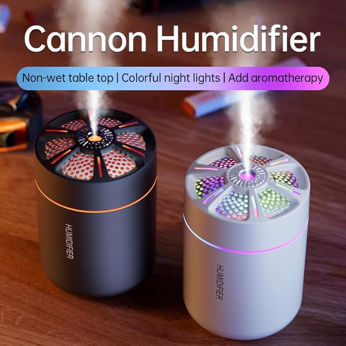 180ml Portable Small Humidifier with Colorful LED Night Light, USB Personal Desktop Humidifier for Car Home Office Travel, Auto Shut-Off, 2 Mist Modes, Super Quiet