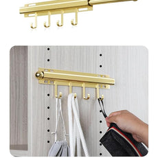 12 inch Valet Rod for Closet Pull Out Closet Valet Rod Slide Out Gold Valet Rods for Closets Telescopic Closet Rod