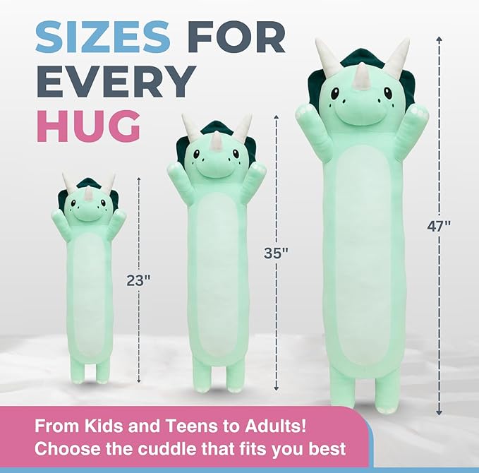 Plush Body Pillow for Kids | Long Stuffed Animal Cuddle Pillow | Soft Hugging Toy | Plushie Gift for Girls & Boys | Long Plush Body Pillow for Sleep & Comfort | Small, 90 CM