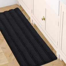 H.VERSAILTEX Bath Rugs for Bathroom Non Slip Bath Mats Extra Thick Chenille Striped Bath Rug Runners 47