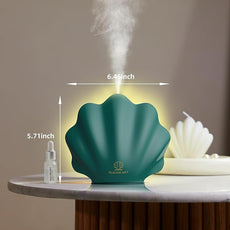 Essential Oil Diffuser 260ML, Shell Aroma Diffuser with Remote Control Humidifier with 7 Colors LED Night Light for Bedroom Home Relaxation (Green)
