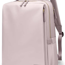 GOLF SUPAGS Stylish Laptop Backpack for Women Airline Approved Perfect for Work College and Travel Multi-Functional Casual Daypack Fits 15.6 Inch Notebook (Pinkish Grey)