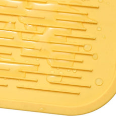 Silicone Dish Drying Mat for Multiple Usage,Easy clean,Eco-friendly,Heat-resistant Silicone Mat for Kitchen Counter or Sink,Refrigerator or Drawer Liner Yellow 5XL 36inches x 18inches