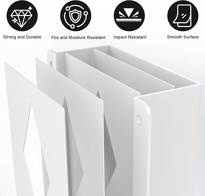Under Desk Mount for Dell WD19 / WD19S / WD19TBS / WD19TB / WD22TB4 Dock + Power Bricks (for 180W and 130W), Docking Station & Power Bricks Holder, White