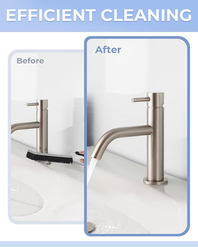 Crevice Cleaning Brushes, Scrub Brush for Hard to Reach Small Space, Home Essentials, Cleaning Supplies, Cleaning Tools for Household Use, Bathroom, Shower, Kitchen, Toilet, Window (3, Black)