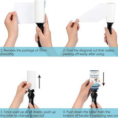 Lint Rollers for Pet Hair Extra Sticky, Dog Cat Pet Hair Remover Couch Lint Roller Travel Size Lint Remover for Clothes, 2 Reusable Handles+8 Lint Roller Refills Pack, 512 Sheets Total