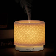 Essential Oil Diffuser, 280ml Ceramic Aromatherapy Diffuser with Ultrasonic Cool Mist Humidifier, Timer, Auto Shut-Off, Large Room Aroma Diffuser for Home, Bedroom, Office, Yoga