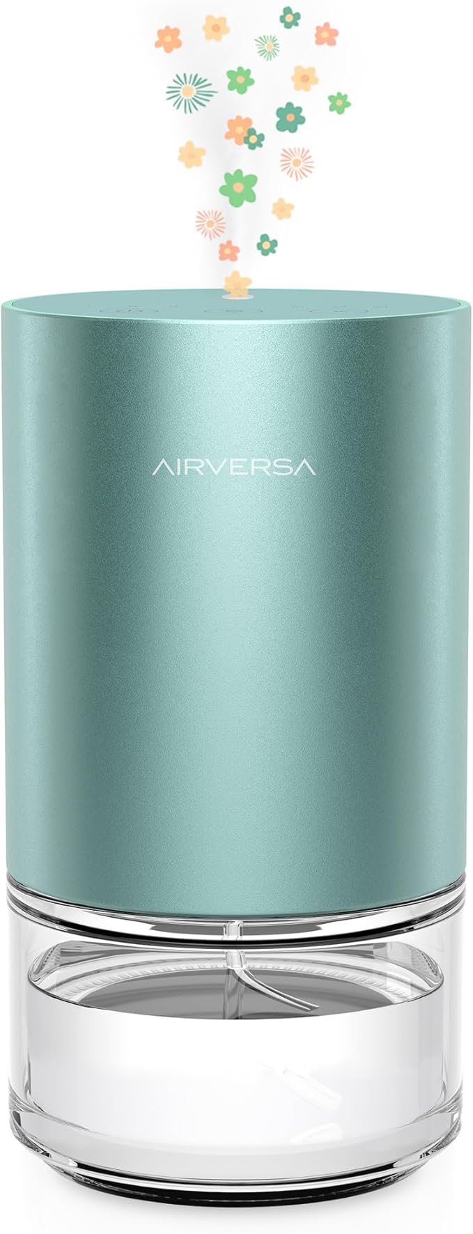 Airversa Essential Oil Diffuser Waterless Aromatherapy Diffusers for Home Large Room, Bedroom, Car, Office, Desk, Battery Operated, Small Diffuser for Pure Scent, 100mL Capacity, AN9 (Mint)