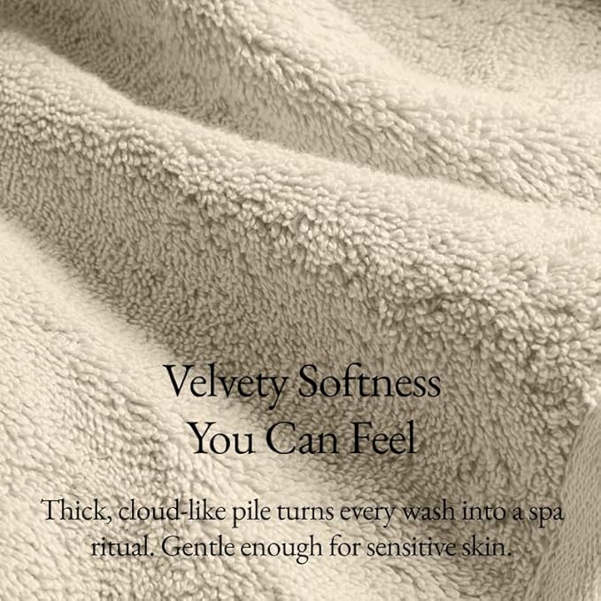 Italic Ultraplush 100% Australian Cotton Bath Sheets - Set of 2 Luxury Extra Large Heavy Duty Bath Sheets, 800GSM Plush and Absorbent Sheets for Hotels, Bath, Gym & Spa (Sand)