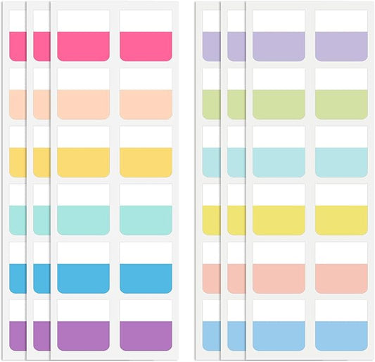 240 Pcs 1Inch Sticky Index Tabs, Colored Book Sticky Tabs for Notebooks, Repositionable Page Tabs for Notebooks File Classification
