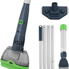 3 in 1 Rechargeable Pool & Spa Hot Tub Vacuum Cleaner - Dual Mode & Magnetic Drive System, 25µm Ultra Fine Mesh Filters for Hot Tub, Small Above Ground Pools - 90 Mins, Oil Absorbers, Poles