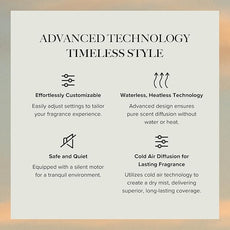 Scentiment Diffuser Mini V2 LE – Limited Edition Portable Cold-Air Aroma Diffuser with Wi-Fi, Touch Controls & Long Battery Life (500 sq ft) - Silver