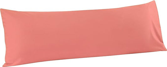 FLXXIE Body Pillow Cover - Super Soft Microfiber 20x54 Body Pillow Case - Envelope Closure, Wrinkle, Stain Resistant Coral Body Pillow Cover, 20x54, Coral
