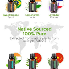 InnoGear Essential Oil Diffuser with Oils, 100ml Aromatherapy Diffuser with 6 Essential Oils Set, Aroma Cool Mist Humidifier Gift Set, Dark Wood Grain