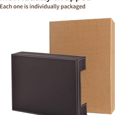 Leather Letter Tray, Office Supplies Desk Organizer for Mail Paper Files Magazines Jewelry Cosmetics,Luxury Letter Holder&Multipurpos Stackable Office Desktop Storage Box,Coffee