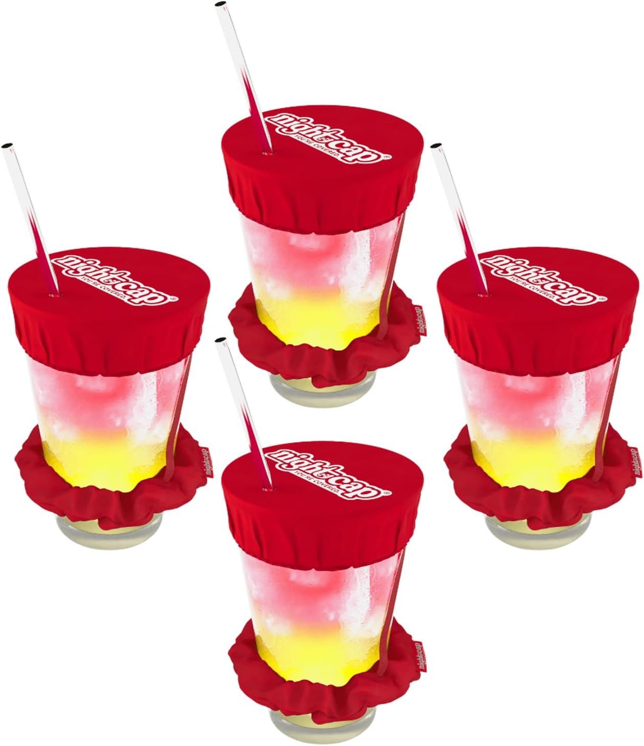 NightCap Drink Cover Scrunchie, Anti Spiking Drink Protector, Reusable Cup Cover for Bars, Festivals, Concerts, College Parties & Travel, Hidden Drink Safety Cover for Women, Shark Tank, Hair Tie