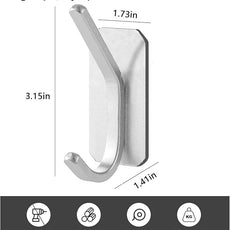 Paoli Heavy Duty Adhesive Hooks,Self-Adhesive Hooks Multiple Colors and Styles 30 lb Maximum Load for Home Schools and Offices (4pc, White)